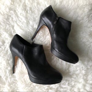 Vince Camuto Leather Platform Bootie - Black